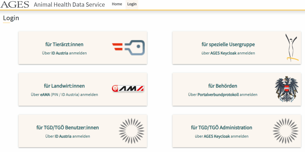 Login im AHDS