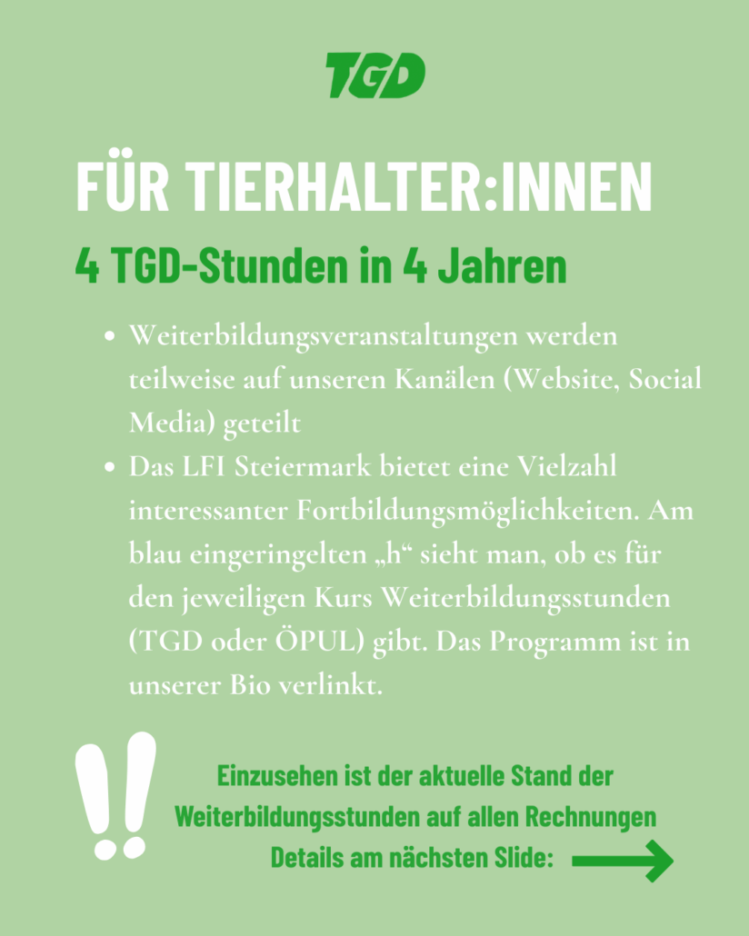 Weiterbildung für Tierhalter:innen