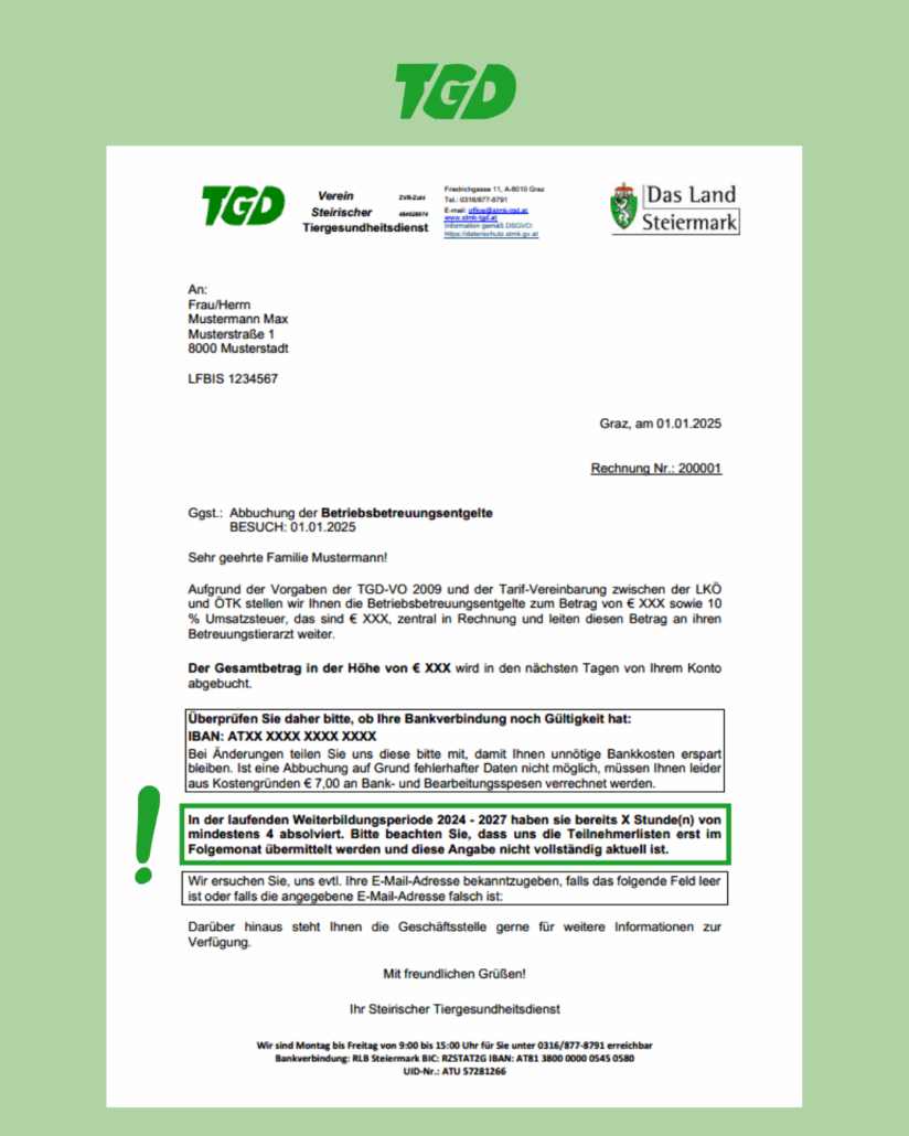 Einsicht TGD-STunden